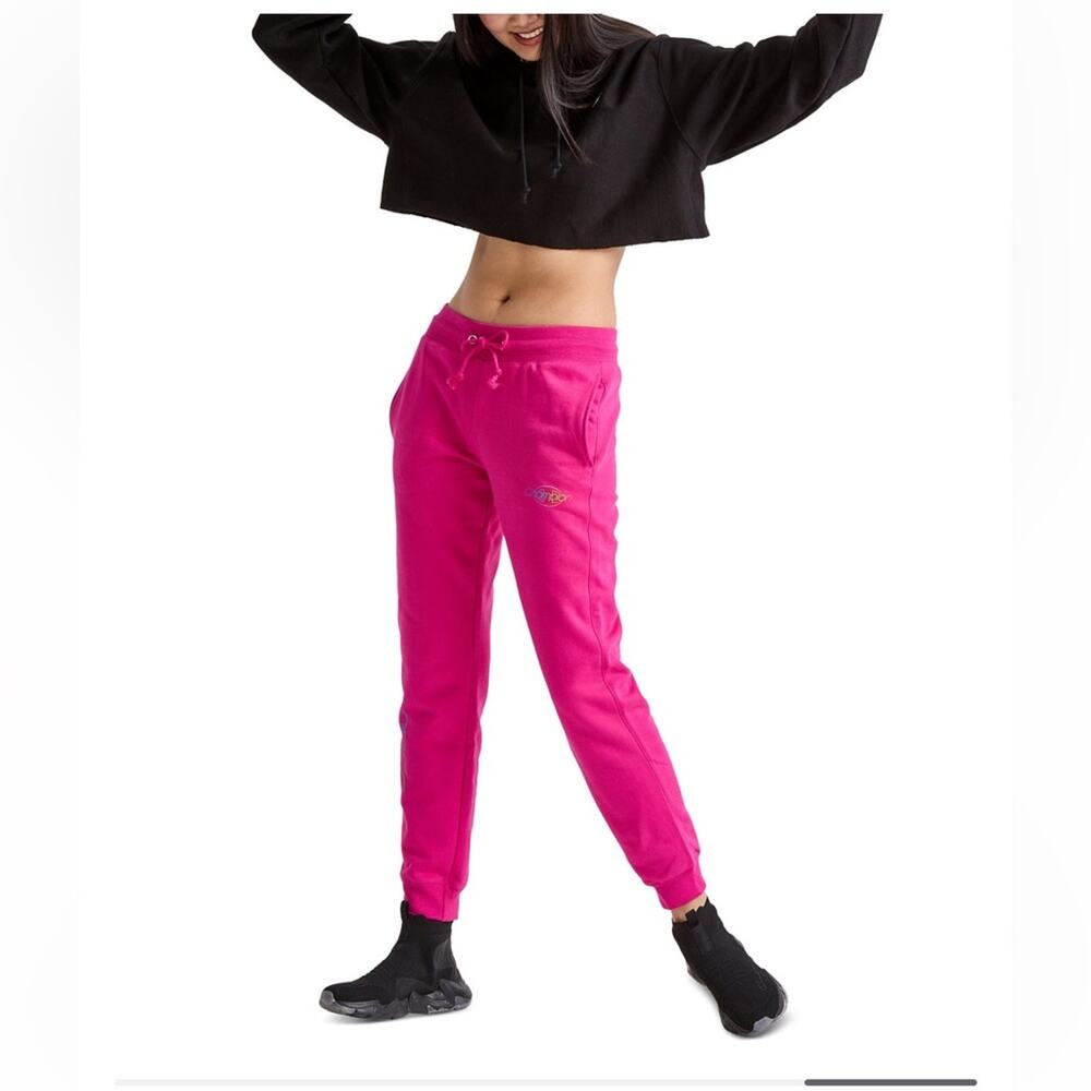 NWT Champion Reverse Weave Sweatpants Joggers Pink Logo Pockets Thick Womens M - Picture 7 of 7